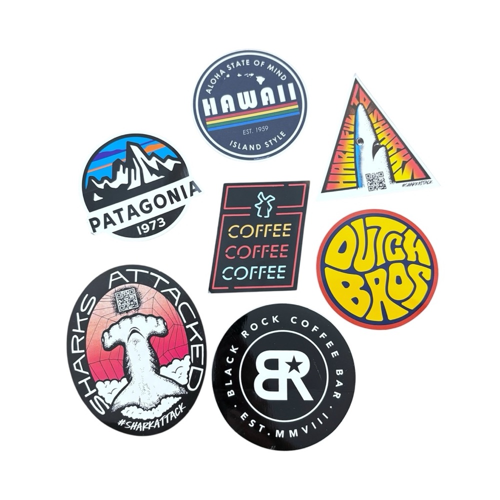 NWT Assorted Coffee and Adventure Stickers